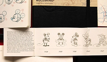  «Записная книжка Moleskine Mickey Mouse Черная в линию (978-88-6613-790-0#LEDIQP060F)», бренда Moleskine - фото №12 - миниатюра