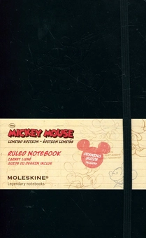  «Записная книжка Moleskine Mickey Mouse Черная в линию (978-88-6613-790-0#LEDIQP060F)», бренда Moleskine - фото №2 - миниатюра