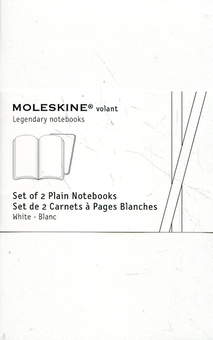  «Комплект из 2 карманных записных книжек Moleskine Volant Белые (QP703WH)», бренда Moleskine - фото №2 - миниатюра
