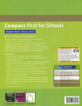Паперова книга «Compact First for Schools Student's Book without answers (+ CD)», авторів Барбара Томас, Лаура Метьюз - фото №3 - мініатюра