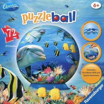  «Пазл в виде шара Ravensburger Мировой океан 72 элемента (121281)», бренда Ravensburger - фото №2 - миниатюра