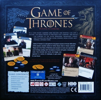  «Настольная карточная игра Game of Thrones Card Game HBO Version (HBO01#978-1-61661-588-8)», бренда Fantasy Flight Games - фото №14 - миниатюра
