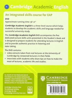 Паперова книга «Cambridge Academic English B1+ Intermediate DVD», автор Крейг Тайн - фото №3 - мініатюра