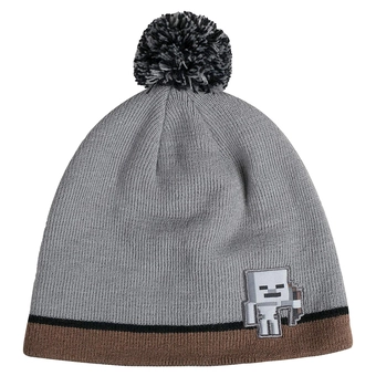  «Шапка JINX Minecraft Skeleton Sprite Pom Beanie (JINX-8310 GR)», бренда JINX - фото №1 - миниатюра