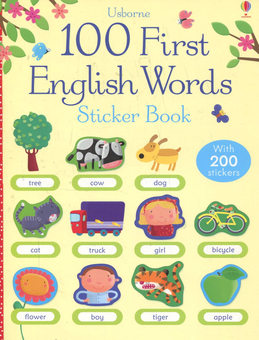 Бумажная книга «100 First English Words Sticker Book» - фото №1 - миниатюра