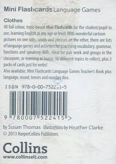 Бумажная книга «Mini Flashcards Language Games. Clothes», автор Сьюзан Томас - фото №3 - миниатюра