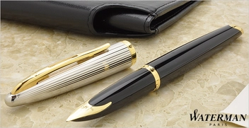  «Перова ручка WATERMAN DeLuxe Black Silver (11 200)», бренду Waterman - фото №4 - мініатюра
