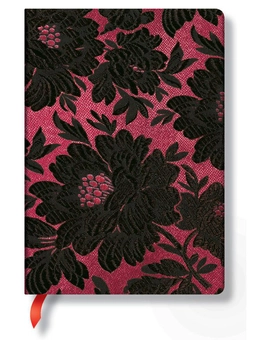  «Записная книжка Paperblanks Шик и Атлас Черная георгина средняя в линию (PB2957-1)», бренда Paperblanks - фото №1 - миниатюра