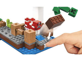  «Конструктор LEGO Minecraft Грибной остров (21129)», бренда LEGO - фото №9 - миниатюра