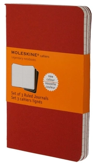  «3 карманных журнала для записей Moleskine Cahier Красные в линию (CH111F)», бренда Moleskine - фото №1 - миниатюра