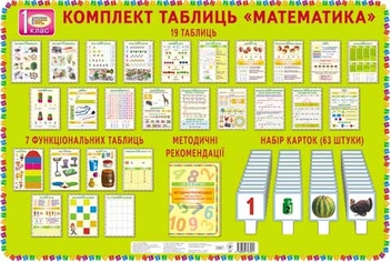 Бумажная книга «Комплект таблиць "Математика". 1 клас» - фото №1 - миниатюра