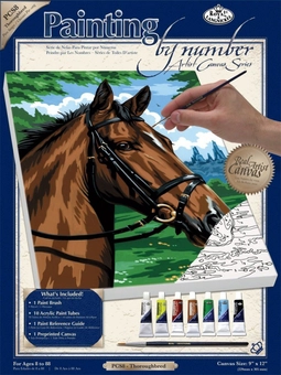  «Картина на холсте Royal&Langnickel Конь (PCS8)», бренда Royal&Langnickel - фото №2 - миниатюра