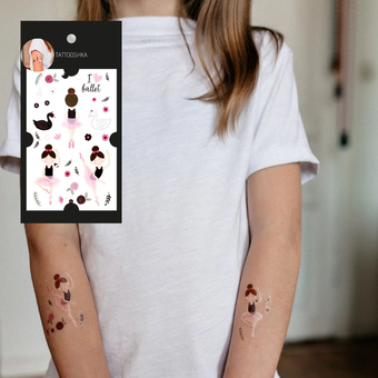  «Тимчасове тату Tattooshka Балерина (EC-402)», бренда Tattooshka - фото №3 - миниатюра