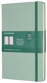  «Записная книжка Moleskine Blend Зеленая канва в линию (LCBD02QP060K)», бренда Moleskine - фото №1 - миниатюра