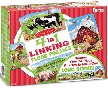  «Напольный пазл Melissa&Doug Ферма 4 в 1 (MD8912)», бренда Melissa & Doug - фото №1 - миниатюра