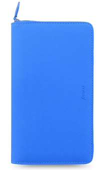  «Органайзер Filofax Saffiano Compact Zip Fluoro Blue (20-028753)», бренда Filofax - фото №1 - миниатюра
