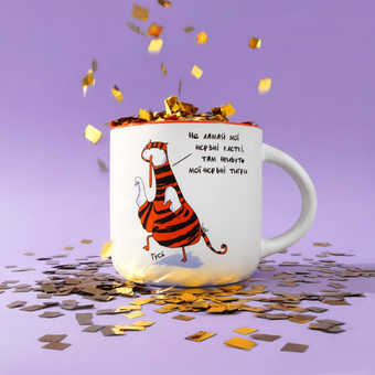  «Чашка Gifty Тигррр Orange (AA-0090768)», бренду Gifty - фото №3 - мініатюра
