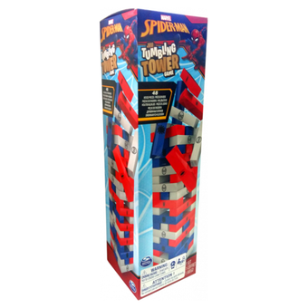  «Настольная игра Spin Master Games Дженга Человек Паук (SM98270/6040172)», бренда Spin Master - фото №2 - миниатюра