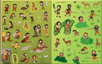 Паперова книга «Cavemen Sticker Book», автор Фіона Вотт - фото №5 - мініатюра