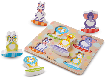  «Формовой пазл-качалка Melissa&Doug Сафари (MD1886)», бренда Melissa & Doug - фото №2 - миниатюра