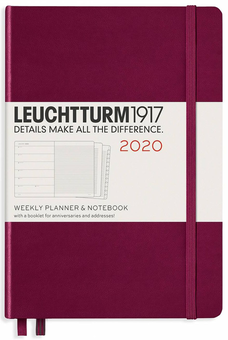  «Еженедельник с заметками Leuchtturm1917 2020 Винный (359879)», бренда Leuchtturm1917 - фото №1 - миниатюра