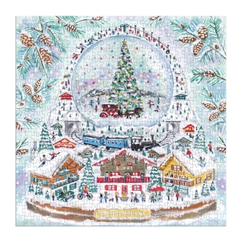  «Пазл Galison Alpine Village Snow Globe by Michael Storrings 500 ел.», бренда Galison - фото №3 - миниатюра