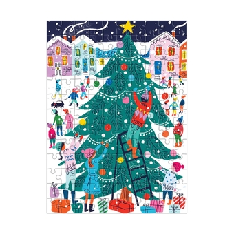  «Пазл Galison Tree Decorating by Louise Cunningham 130 ел.», бренда Galison - фото №3 - миниатюра