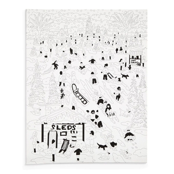 «Набір для розпису по номерах Galison Michael Storrings Snow Day by Michael Storrings 28x36 см.», бренду Galison - фото №3 - мініатюра