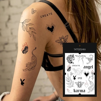  «Тимчасове тату Tattooshka Брутальний (LB-147)», бренда Tattooshka - фото №2 - миниатюра