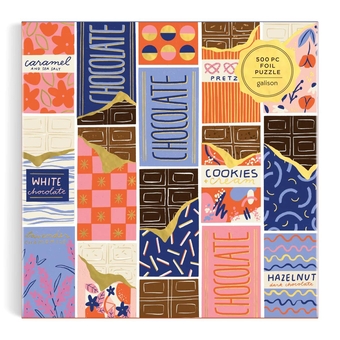  «At the Chocolate Bar 500 Piece Foil Puzzle», бренда Galison - фото №3 - миниатюра
