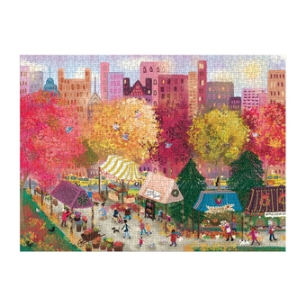  «Пазл Galison Joy Laforme Autumn at the City Market 1000 Piece Puzzle», бренда Galison - фото №3 - миниатюра