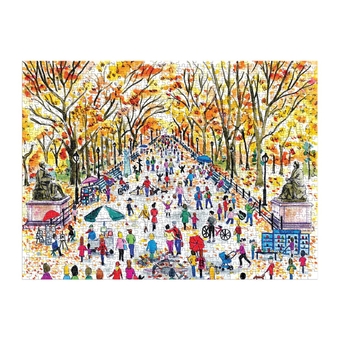  «Пазл Galison Michael Storrings Fall in Central Park 1000 Piece Puzzle», бренда Galison - фото №3 - миниатюра