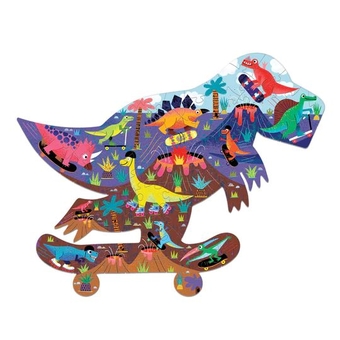  «Пазл Mudpuppy Jurassic Skatepark 75 Piece Shaped Scene Puzzle», бренда Mudpuppy - фото №3 - миниатюра