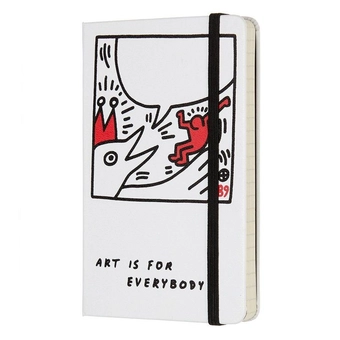  «Блокнот карманный Moleskine Keith Haring белый (LEKH01MM710)», бренда Moleskine - фото №3 - миниатюра