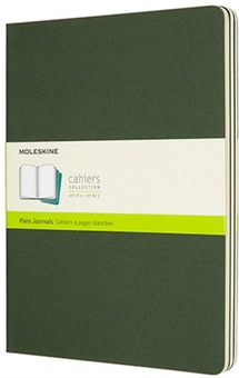  «Блокнот большой Moleskine Cahier зеленый 3 шт (CH023K15)», бренда Moleskine - фото №1 - миниатюра