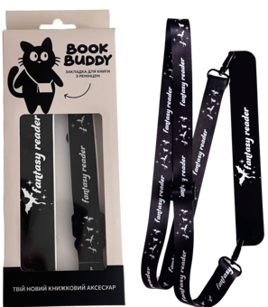 «Закладка з ремінцем «Fantasy reader black»», бренда BOOK BUDDY - фото №1 - миниатюра
