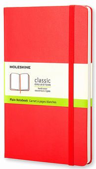  «Блокнот Moleskine Classic средний нелинованный красный (QP062F2)», бренда Moleskine - фото №1 - миниатюра