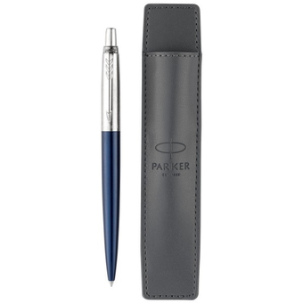 «Шариковая ручка Parker Jotter 17 Royal Blue CT BP (+чехол) (16 332b17)», бренда Parker - фото №3 - миниатюра