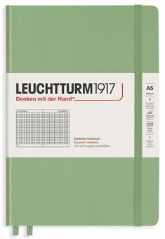  «Блокнот Leuchtturm1917 Muted Colours Sage Клетка (361583)», бренда Leuchtturm1917 - фото №1 - миниатюра