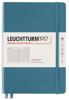  «Блокнот Leuchtturm1917 Rising Colours Stone Blue Линия (363335)», бренда Leuchtturm1917 - фото №1 - миниатюра