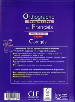 Паперова книга «Orthographe Progressive du Francais: Corriges Intermediaire 2e Edition (French Edition)», автор Ізабелла Коллет - фото №3 - мініатюра