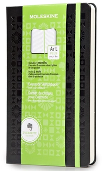  «Записная книжка Moleskine Evernote с наклейками для зарисовок Черная (978-88-6732-387-6#SKLSKETCHEVERF)», бренда Moleskine - фото №1 - миниатюра