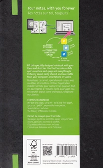  «Записная книжка Moleskine Evernote с наклейками для зарисовок Черная (978-88-6732-387-6#SKLSKETCHEVERF)», бренда Moleskine - фото №3 - миниатюра