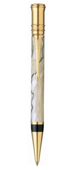  «Шариковая ручка Parker Duofold Pearl and Black NEW BP (91 632Ж)», бренда Parker - фото №1 - миниатюра