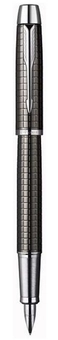  «Перьевая ручка Parker IM Dark Gun Metal Chiselled FP F (20 412D)», бренда Parker - фото №1 - миниатюра