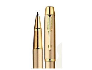  «Ручка роллер Parker IM Brushed Metal Gold GT RB (20 322G)», бренда Parker - фото №2 - миниатюра