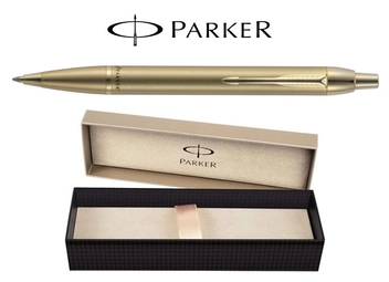 «Шариковая ручка Parker IM Brushed Metal Gold GT BP (20 332G)», бренда Parker - фото №1 - миниатюра