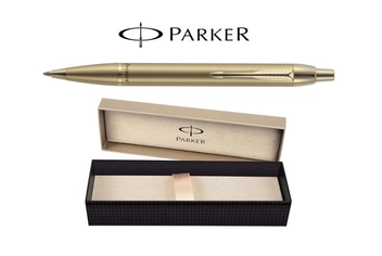 «Шариковая ручка Parker IM Brushed Metal Gold GT BP (20 332G)», бренда Parker - фото №2 - миниатюра