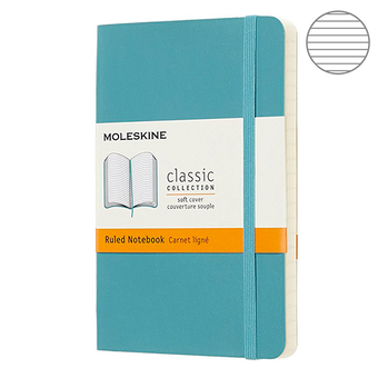 «Блокнот Moleskine Classic маленький линия океанский синий (QP611B35)», бренда Moleskine - фото №2 - миниатюра