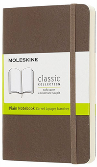  «Блокнот Moleskine Classic маленький нелинованный коричневый (QP613P14)», бренда Moleskine - фото №1 - миниатюра